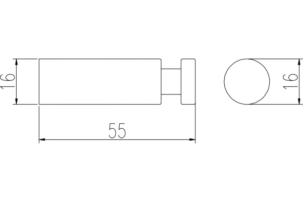 Крючок круглый 55 мм Rav Slezak Colorado COA0103/55