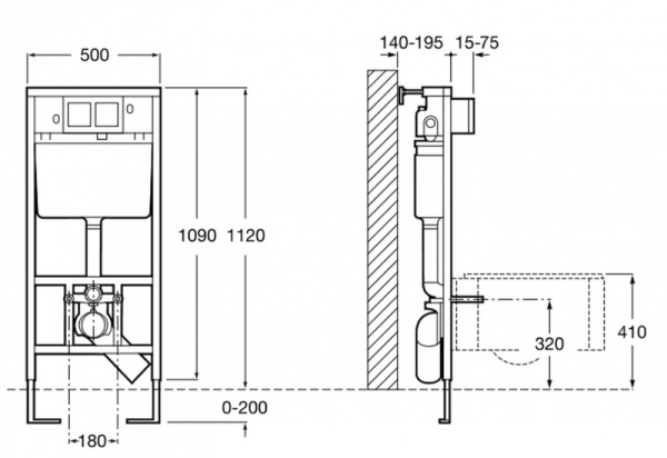 Система для унитаза Roca Duplo 890040100