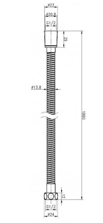 Душевой шланг Cezares Czr CZR-FMM-180-01