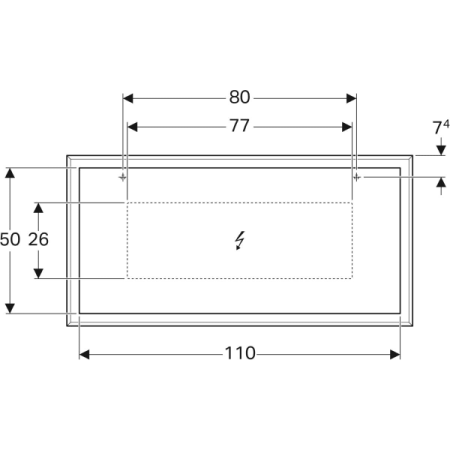 Зеркало с подсветкой GEBERIT Citterio 500.570.JJ.1