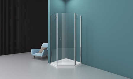 Душевой уголок (90х90) BelBagno ETNA-P-1-90-C-Cr