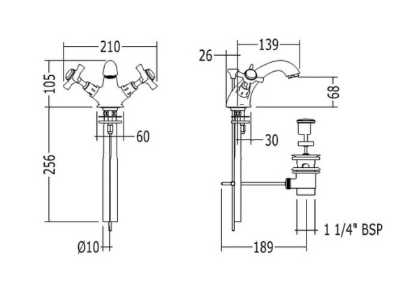 Смеситель для раковины Devon&Devon Coventry MARF24CR