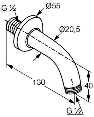 Душевой кронштейн Kludi A-QA 6235305-00