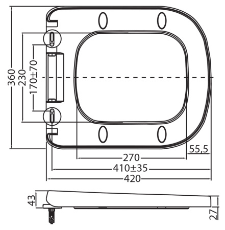Крышка-сиденье BelBagno ALBANO BB120SC
