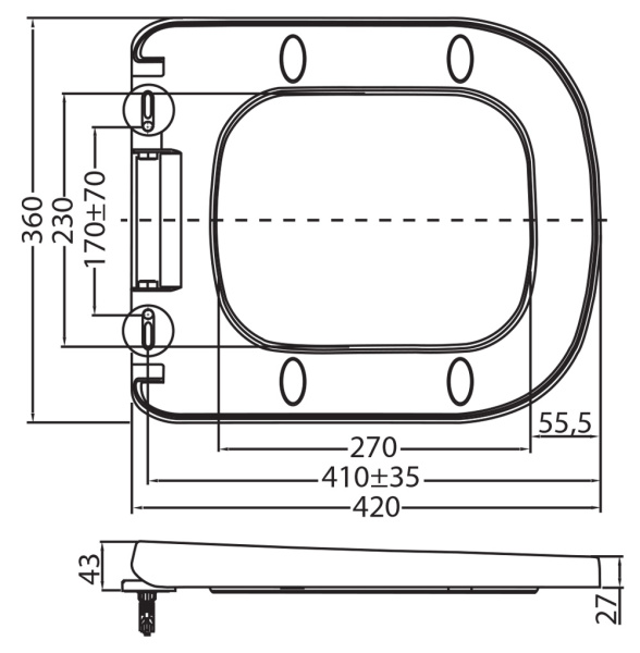 Крышка-сиденье BelBagno ALBANO BB120SC