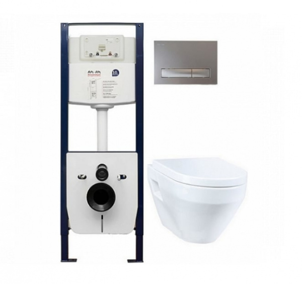 Комплект AM.PM Spirit инсталляция+кнопка глянцевый хром+унитаз+крышка I012702/I014151/C701738SC