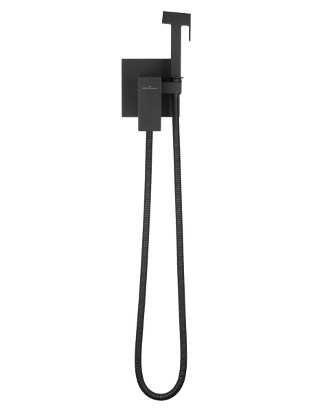 Смеситель с гигиеническим душем встраиваемый WONZON & WOGHAND CUBE, черный матовый WW-88829016-MB Смеситель с гигиеническим душем встраиваемый WONZON & WOGHAND CUBE, черный матовый WW-88829016-MB
