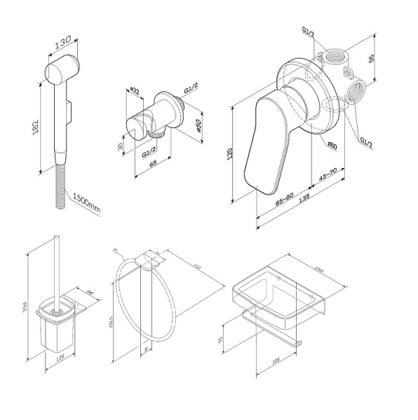 Комплект унитаз и инсталляция AM.PM Inspire 2.0 CK50GD