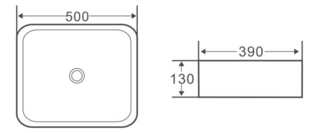 Накладная раковина (50,5х39,5) BelBagno BB1304