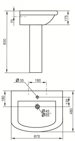 Пьедестал для раковины Cezares Dinastia CZR-429