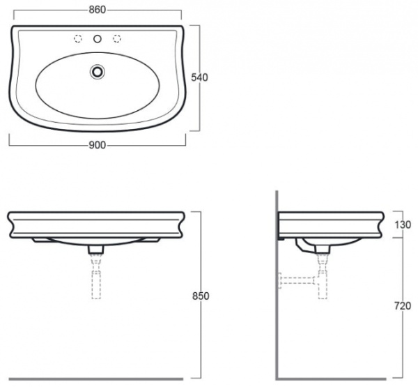 Раковина Simas Lante LA11bi*3