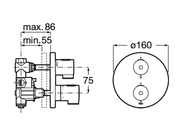 Смеситель для душа термостатический Roca T-500 5A2M18C00