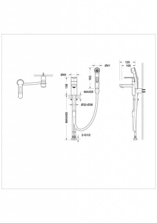 Смеситель для раковины Bravat Drop-D F148162C