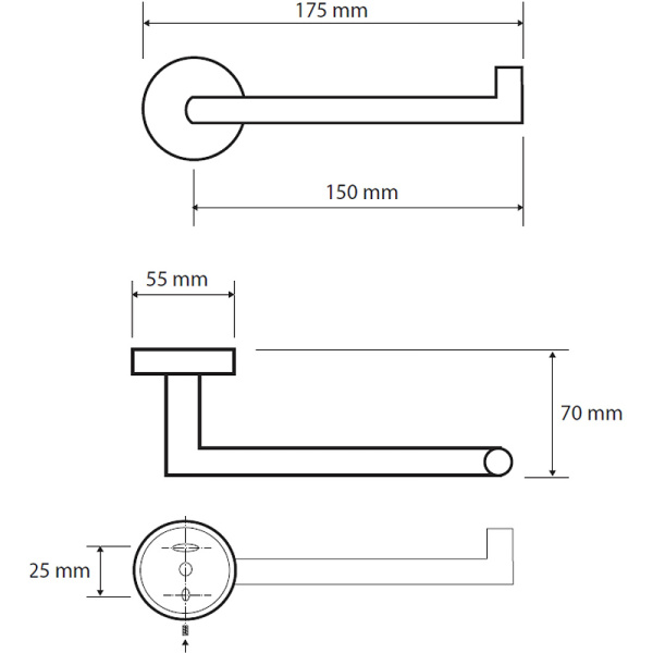 Держатель туалетной бумаги без крышки, левый Bemeta NEO 104212035L