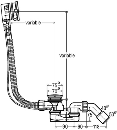 Слив-перелив Viega Simplex 728014