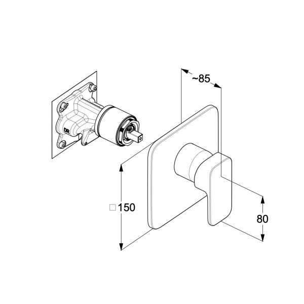 Встраиваемый смеситель для душа Kludi Renon 427550575