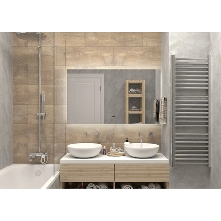 Зеркало с подсветкой Art&Max Perugia AM-Per-1200-800-DS-C теплая подсветка