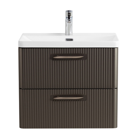 Тумба под раковину BelBagno Due DUE-600-2C-SO-GM-P без ручек, оружейная сталь