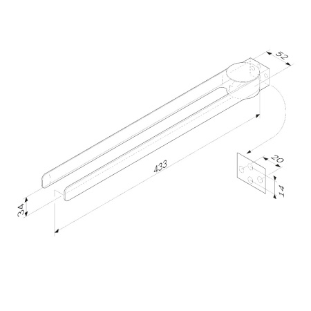 Двойная вешалка-вертушка для полотенец Am.Pm Inspire 2.0 A50A32600