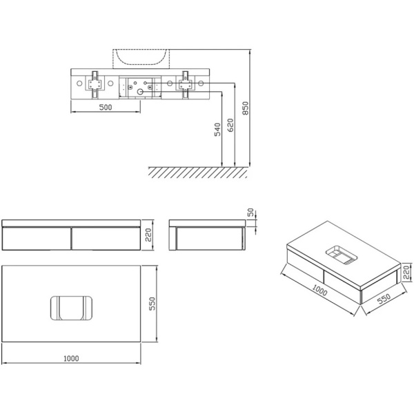 Тумба под раковину Ravak SD Formy 100 X000001036