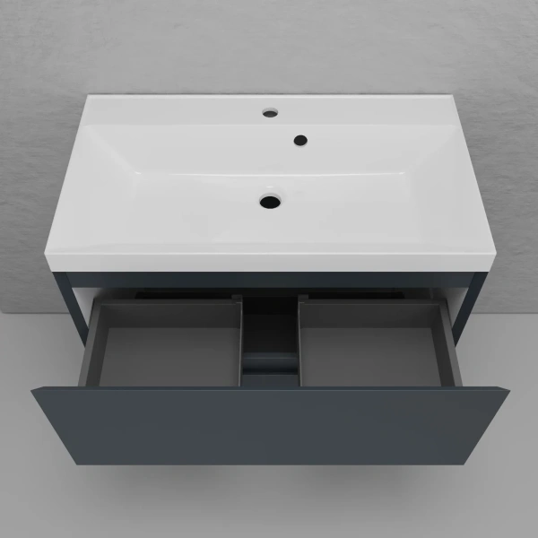 Тумба напольная без раковины 80 см Style Line Манхэттен ЛС-00002372 графит матовый