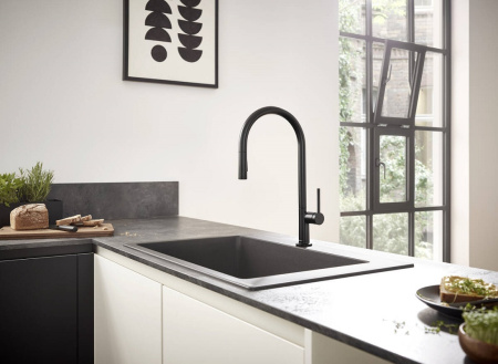 Кухонный смеситель Hansgrohe Talis M54 72801670, чёрный матовый