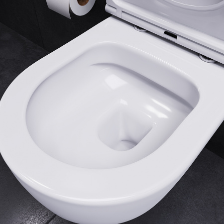 Подвесной унитаз безободковый с сиденьем микролифт Damixa Sirius DX86C1700SC