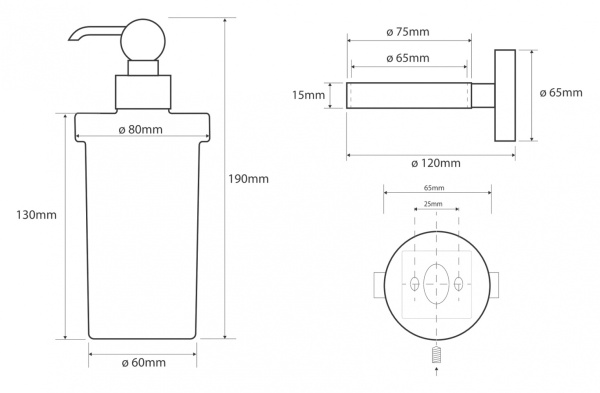 Настенный дозатор для жидкого мыла Bemeta Retro 144209018