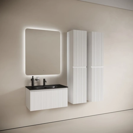 Тумба без раковины подвесная Sancos Code CD80W белый глянец