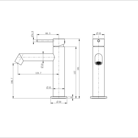 Смеситель для раковины WONZON & WOGHAND, черный матовый WW-H1063-MB
