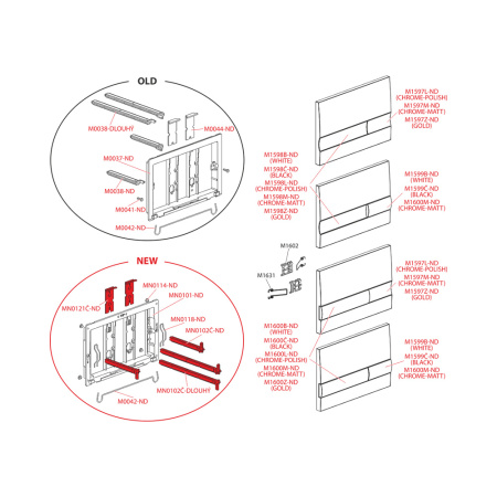 Клавиша смыва Alcaplast M1712-8