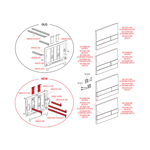 Клавиша смыва Alcaplast M1712-8