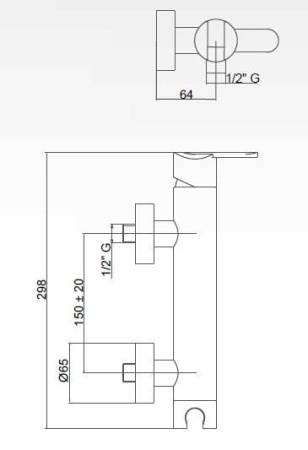 Смеситель для душа Cezares Garda GARDA-DDM-01-Cr