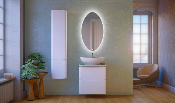 Зеркало RAVAL 55 с подсветкой Mono Mono.02.55/W/RL