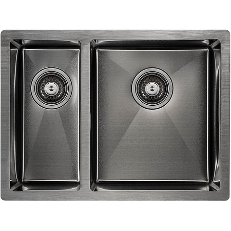 Кухонная мойка Paulmark  Zusat PM225944-GMR вороненая сталь правая