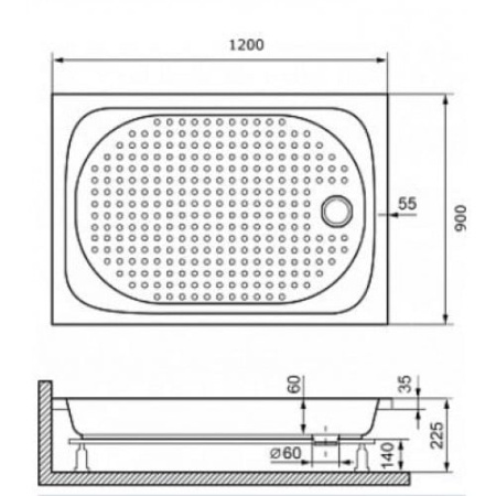 Душевой поддон 90х120х22 RGW LUX/TN 16180392-21