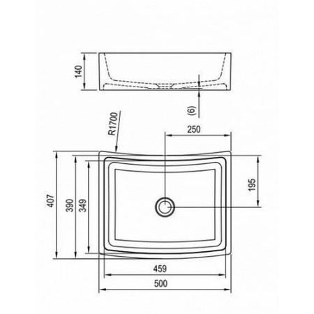 Раковина накладная Ravak Formy 02 XJM01250000