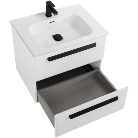 Тумба под раковину Cezares ECO-CER-N-600-2C-SO-BL Bianco Lucido без ручек