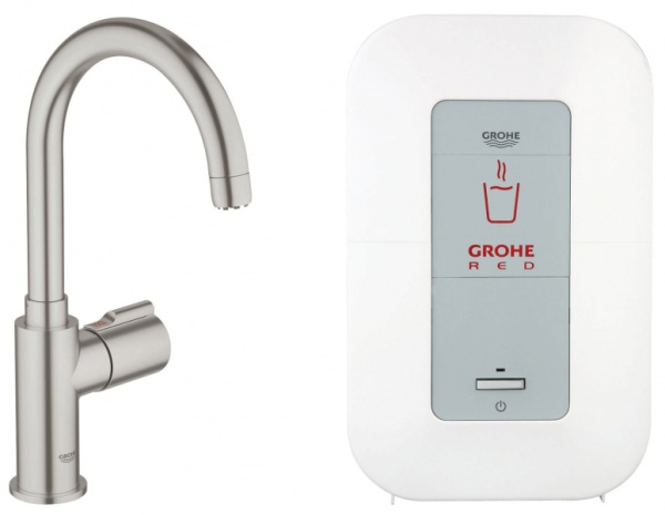 Вертикальный вентиль и бойлер single (4 литра) GROHE Red Mono 30085 DC0 (30085DC0)