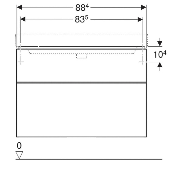 Тумба с раковиной Geberit Smyle Square 500.251.01.1+ 500.354.JR.