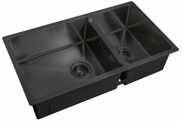 Кухонная мойка двойная Zorg ZL R 780-2-440 GRAFIT