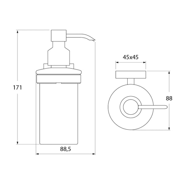 Дозатор для жидкого мыла IDDIS Edifice матовое стекло латунь (EDIMBG0i46)