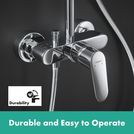 Душевая система с однорычажным смесителем Hansgrohe Crometta S 240 1jet Showerpipe 27269000 хром