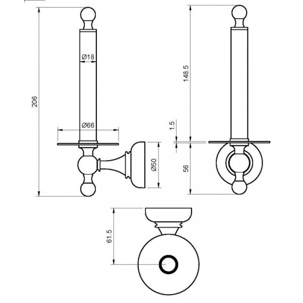 Бумагодержатель Cezares Aphrodite APHRODITE-TH042-02-Sw