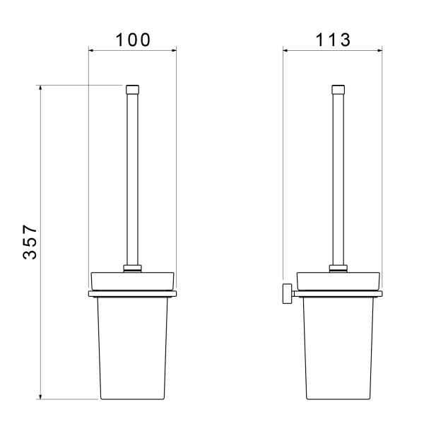 Ерш для туалета Timo Torne черный 43061/03