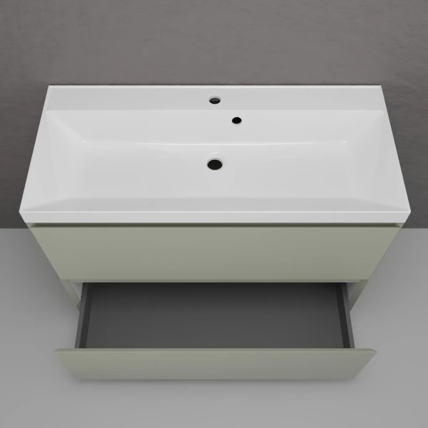 Тумба напольная без раковины 100 см Style Line Манхэттен ЛС-00002370 оливковый матовый