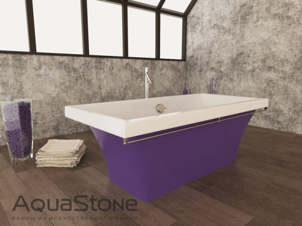 Ванна из искусственного камня на ножках Aqua Stone Мадрид 180