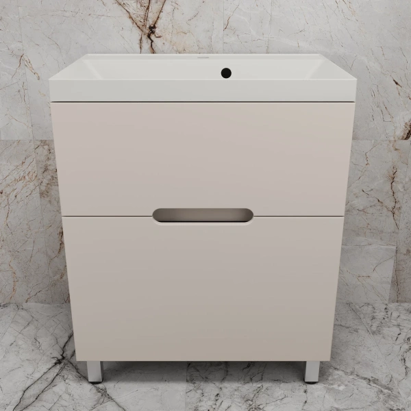 Тумба напольная без раковины 70 см Style Line Матис ЛС-00002434 кремовый матовый