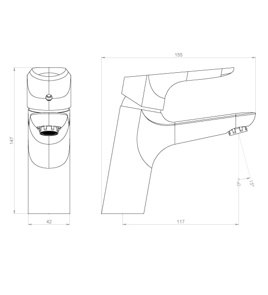 Смеситель для раковины Damixa RedBlu Origin Bit 770210000