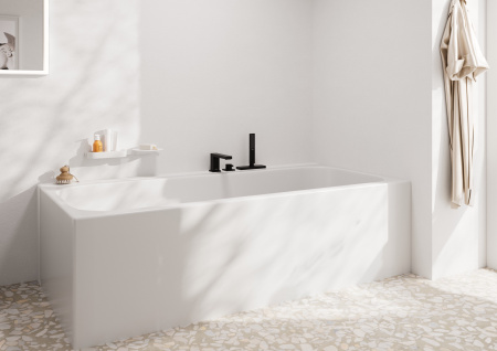 Смеситель на борт ванны 3 отвесртия Hansgrohe Tecturis E 73443670 черный матовый